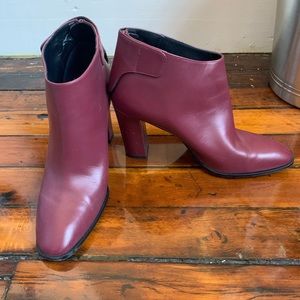 Via Spiga maroon booties.
